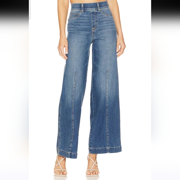 SPANX Seamed Front Wide Leg Jean in Vintage Indigo. Size SP NWT - Picture 13 of 13